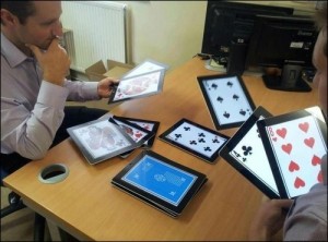 iPad as cards for poker